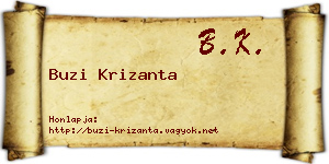 Buzi Krizanta névjegykártya